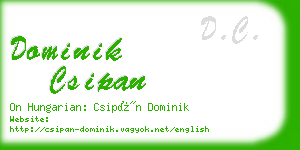 dominik csipan business card